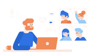 people making conference call on zoom