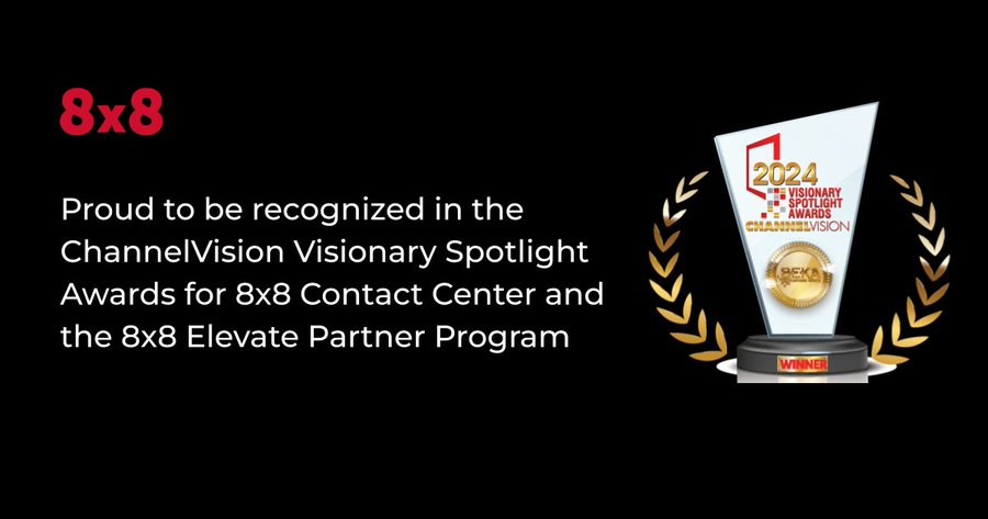 8×8’s Double Win at ChannelVision Visionary Spotlight Awards: A Testament to Innovation and Excellence in UCaaS