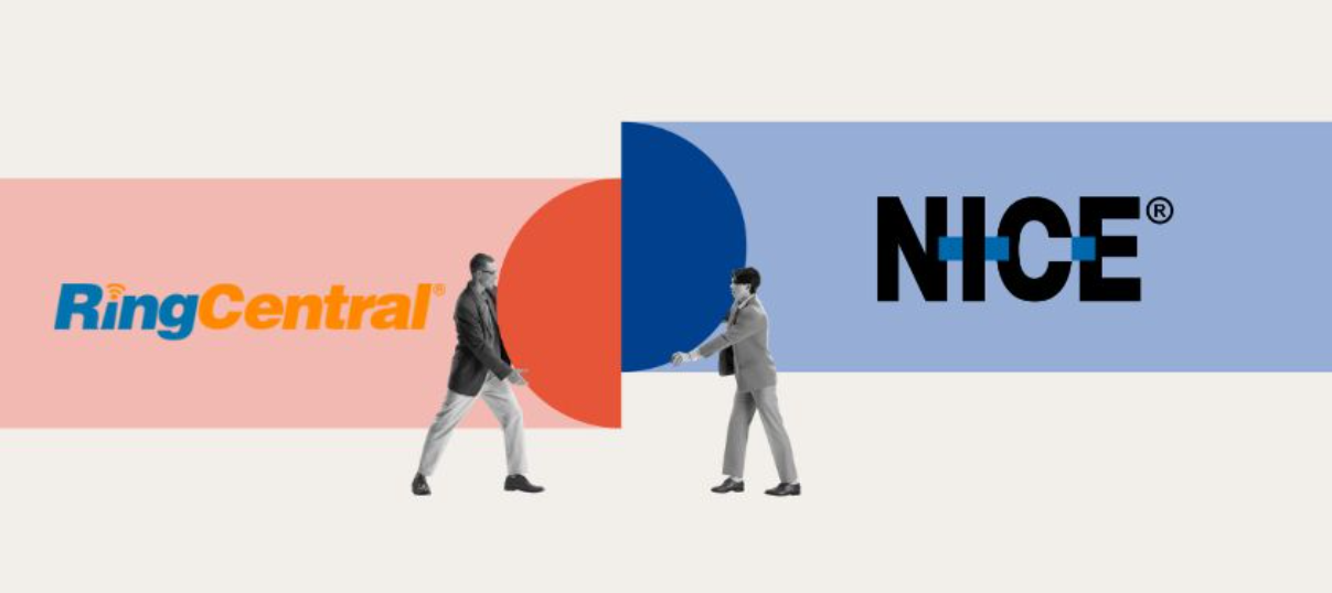 Image of two individuals replicating Nice and RingCentral’s collaboration.